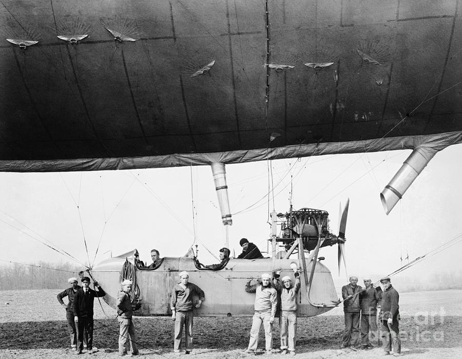 Transportation Photograph - Airship, c1920 by Granger