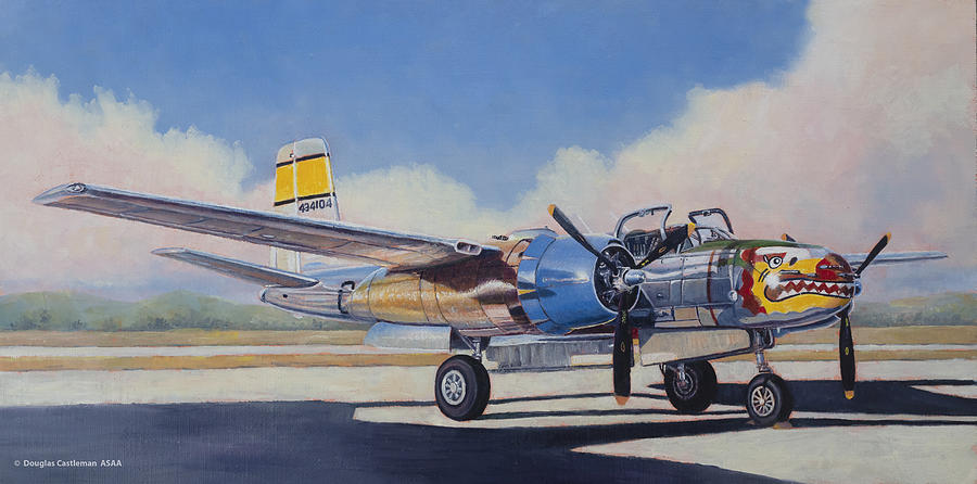 Airshow A-26 Invader Painting by Douglas Castleman