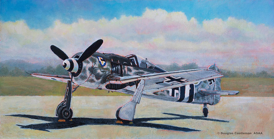 Airshow Focke-Wulf Painting by Douglas Castleman