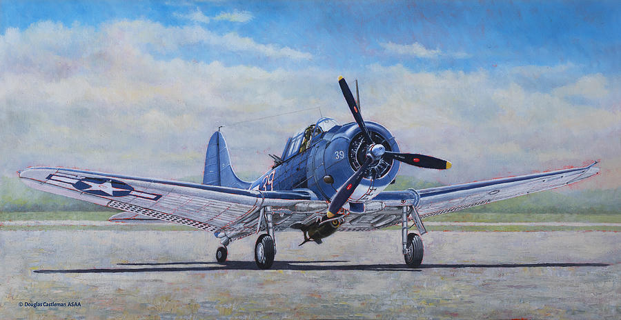 Airshow SBD Dauntless Painting by Douglas Castleman