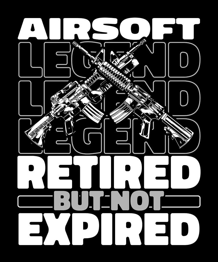 Airsoft Retired - Gun Rifle Milsim Digital Art by Crazy Squirrel - Pixels