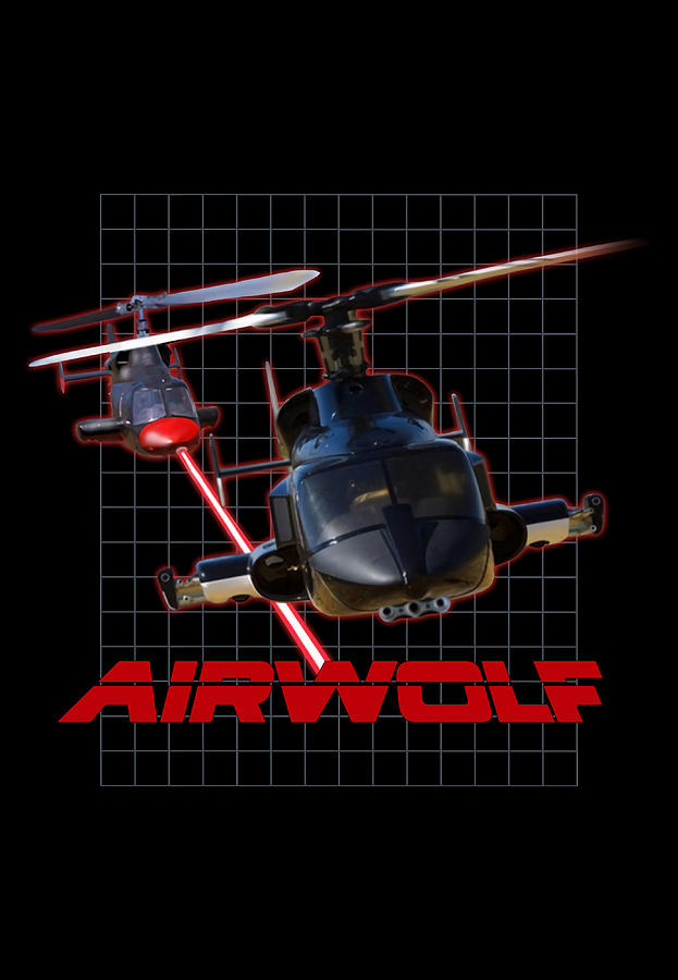 Airwolf Poster Copy Painting by Robertson Carrie - Pixels