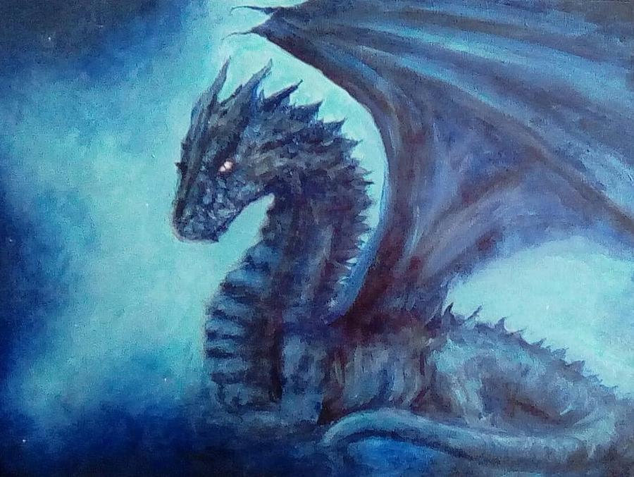 Aithair Dragon Painting by Jen Shearer