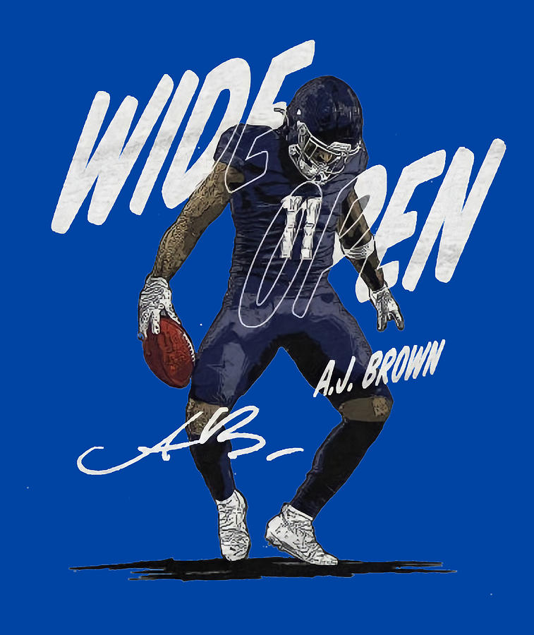 AJ Brown wide open Digital Art by Kelvin Kent Fine Art America