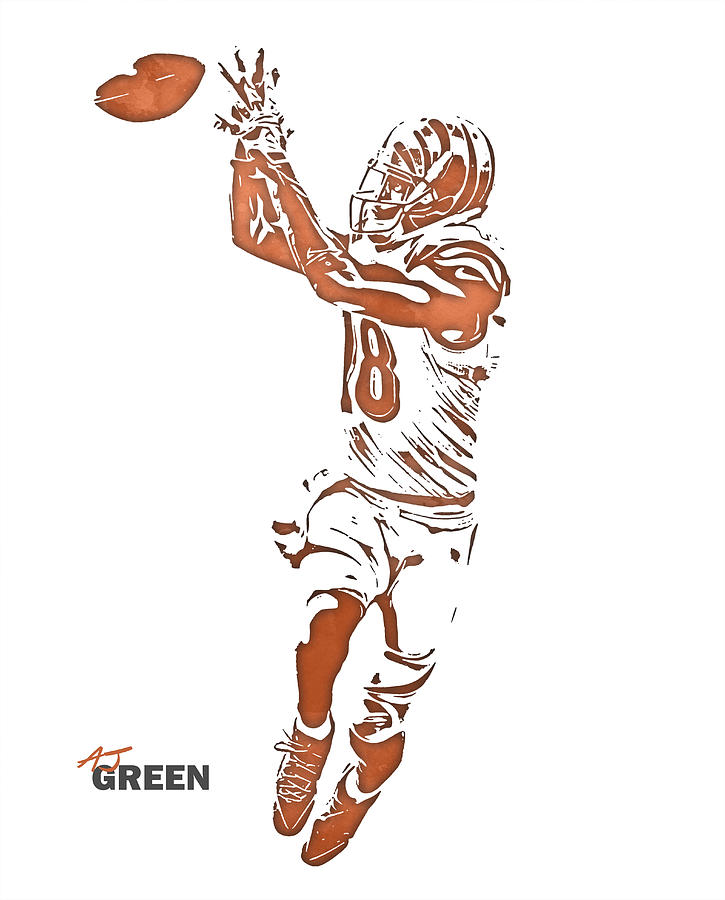 Aj Green Cincinnati Bengals Art Poster