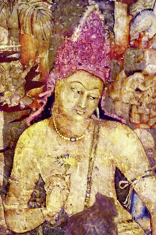 Ajanta Padmapani Detail Photograph by Weston Westmoreland