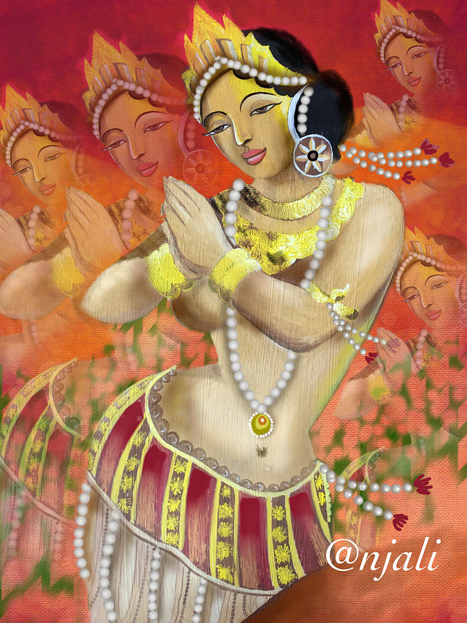 Ajanta Queen Indian Heritage Digital Art