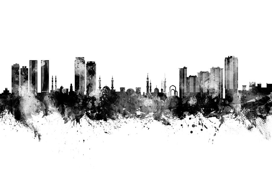 Ajman Skyline #33 Digital Art by Michael Tompsett