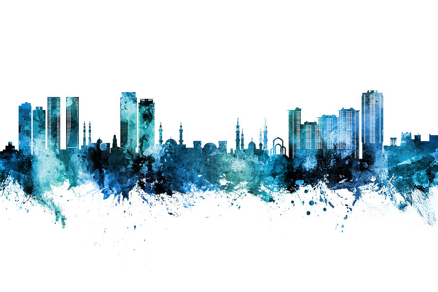 Ajman Skyline #36 Digital Art by Michael Tompsett