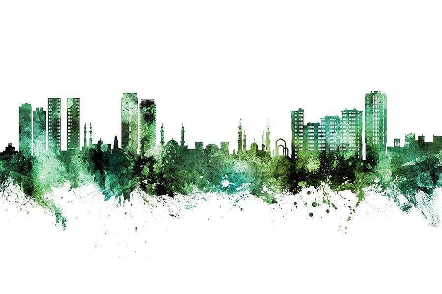 Ajman Skyline #46 Digital Art by Michael Tompsett