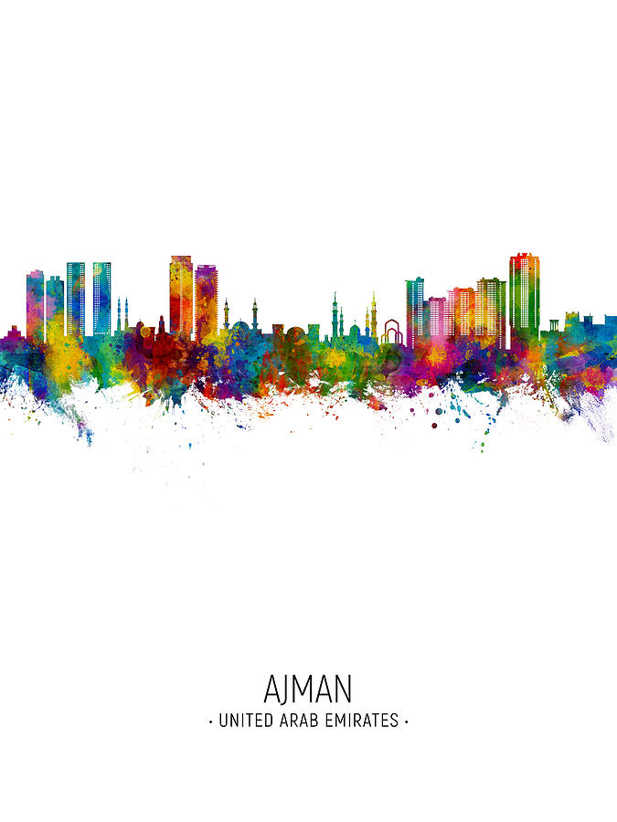 Ajman Skyline #60 Digital Art by Michael Tompsett