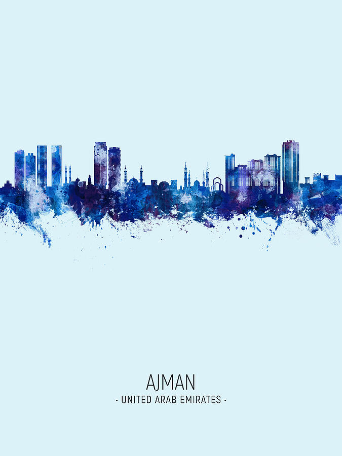 Ajman Skyline #62 Digital Art by Michael Tompsett