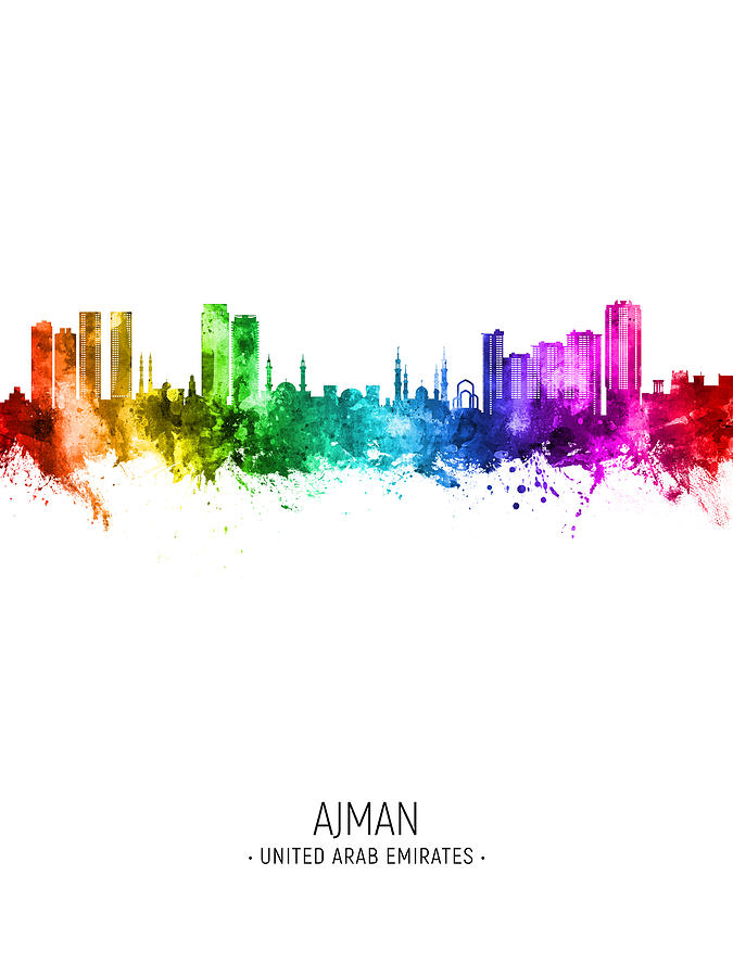 Ajman Skyline #63 Digital Art by Michael Tompsett