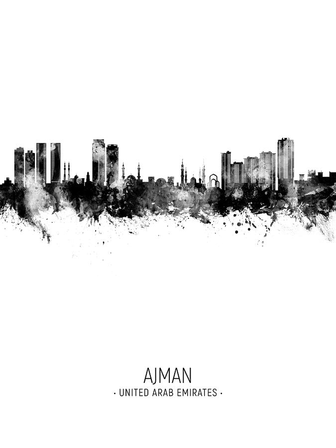 Ajman Skyline #64 Digital Art by Michael Tompsett