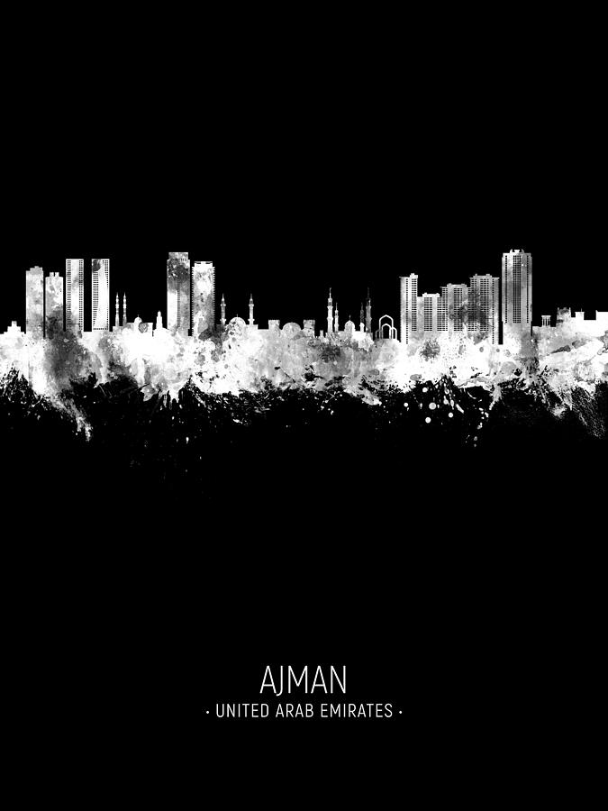 Ajman Skyline #65 Digital Art by Michael Tompsett
