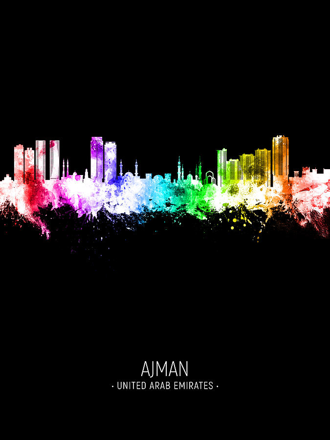 Ajman Skyline #66 Digital Art by Michael Tompsett