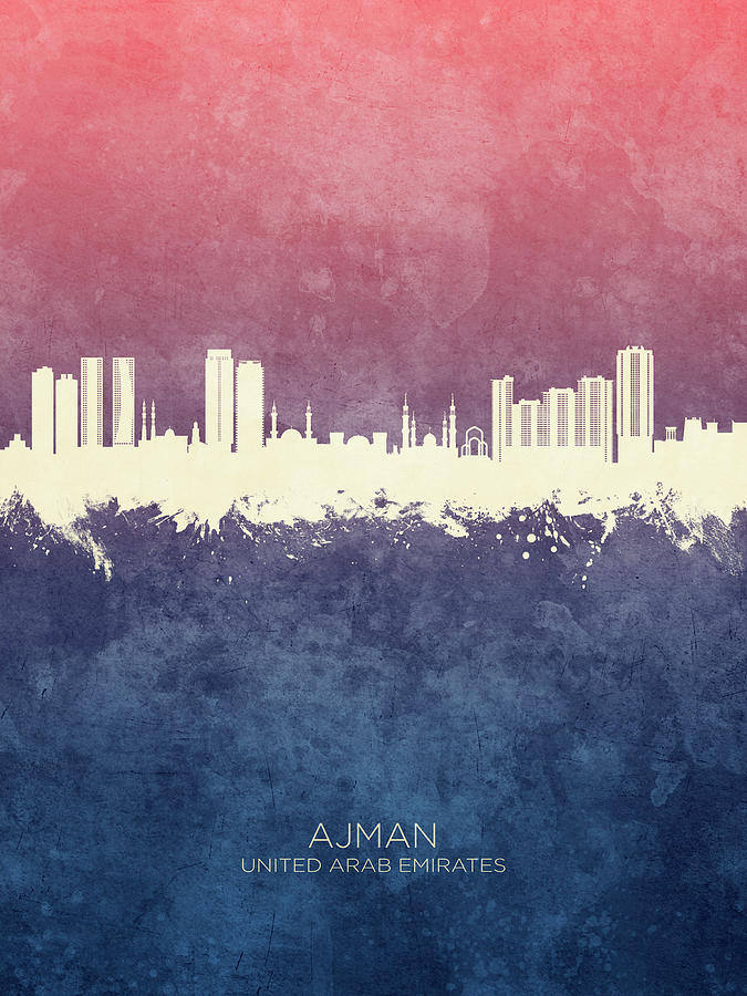 Ajman Skyline #72 Digital Art by Michael Tompsett