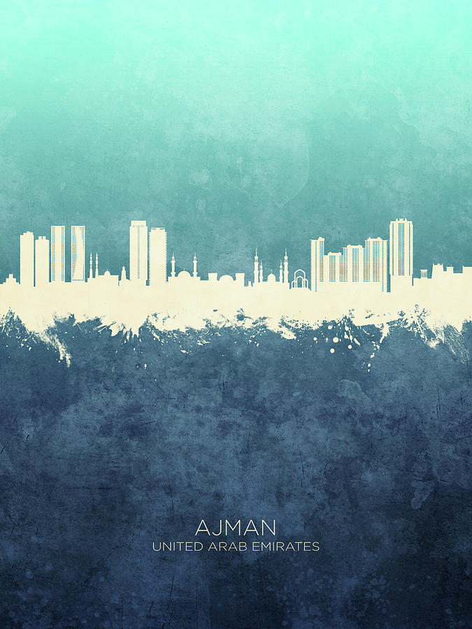 Ajman Skyline #73 Digital Art by Michael Tompsett