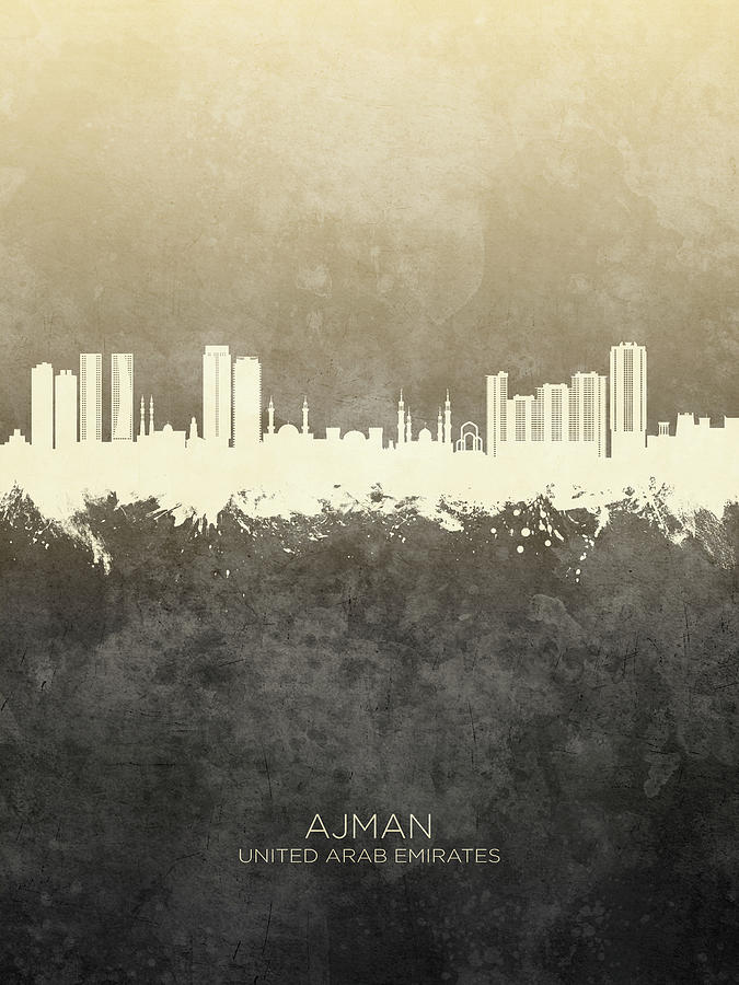 Ajman Skyline #74 Digital Art by Michael Tompsett