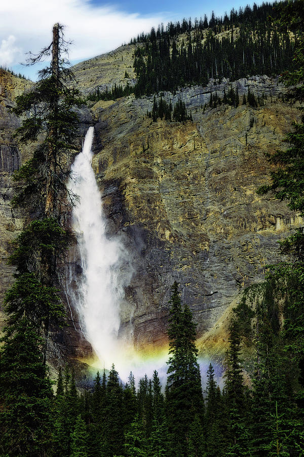 Takakkaw Falls rainbow in Yoho National Park near Field in British Columbia Canada Photograph by Peter Herman