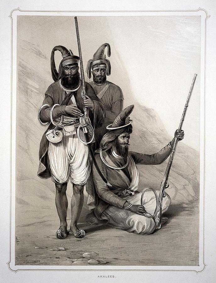 Akalees. Lithograph by L.C. Dickinson, 1844, after Emily Eden Painting by Artistic Rifki