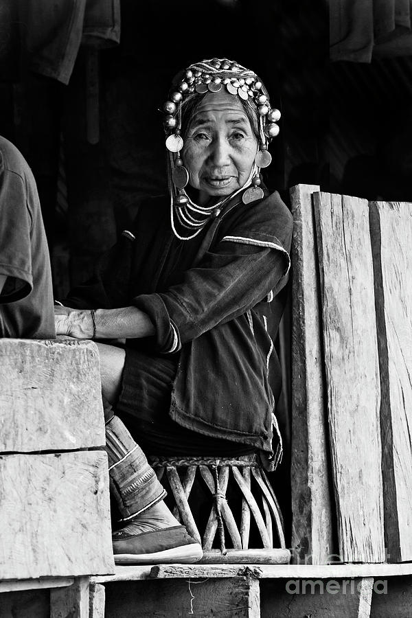 Akha Grandmother - Burma Photograph by Craig Lovell