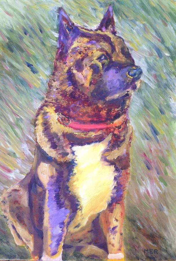 Akita Painting by Michelle Robinson