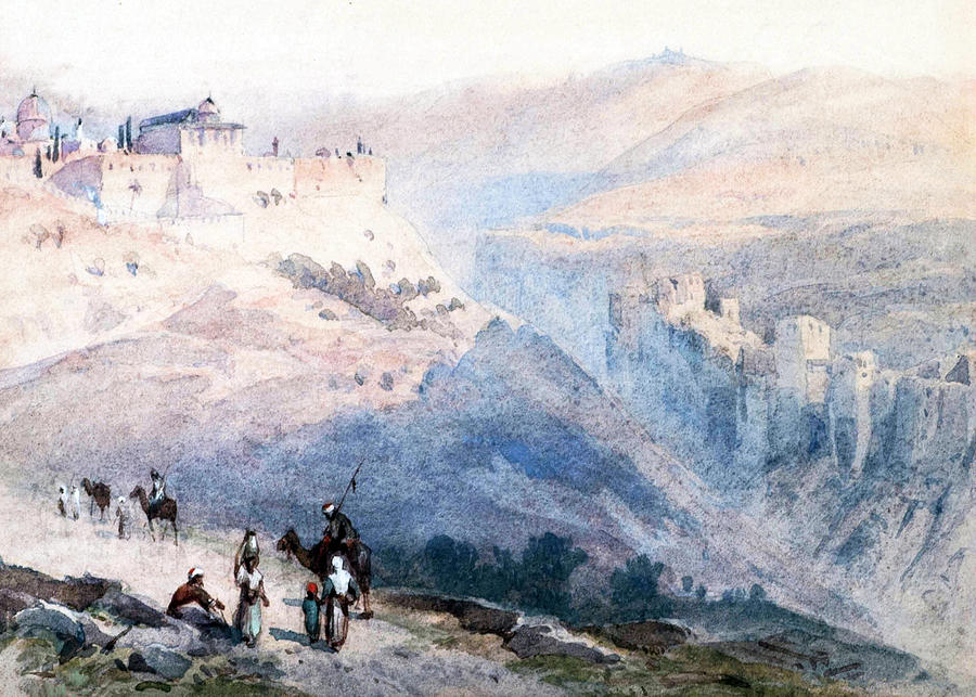 Al Aqsa and Siloam in 1880 Photograph by Munir Alawi