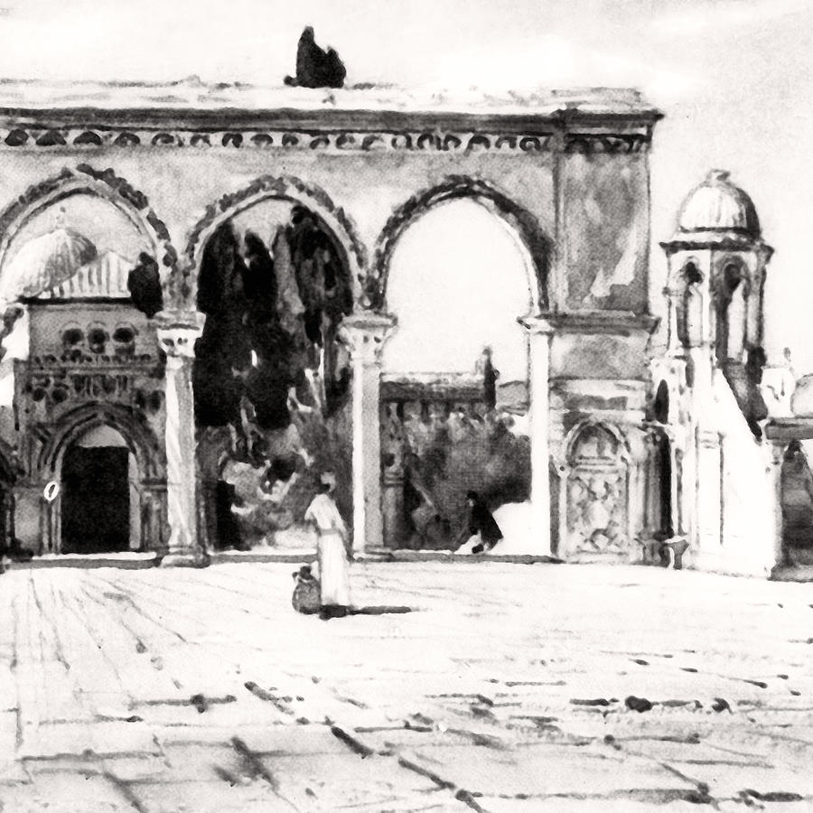 Al Aqsa Arches in 1902 Photograph by Munir Alawi