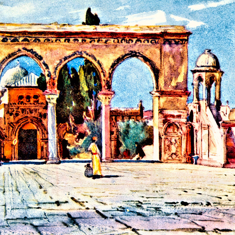 Al Aqsa in 1902 Photograph by Munir Alawi