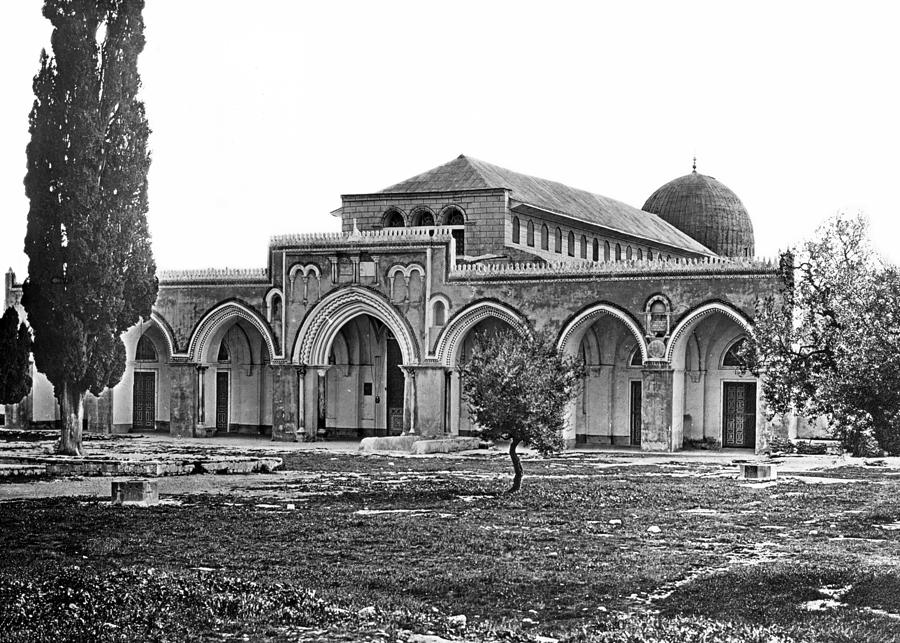Al Aqsa Mosque in 1910 Photograph by Munir Alawi