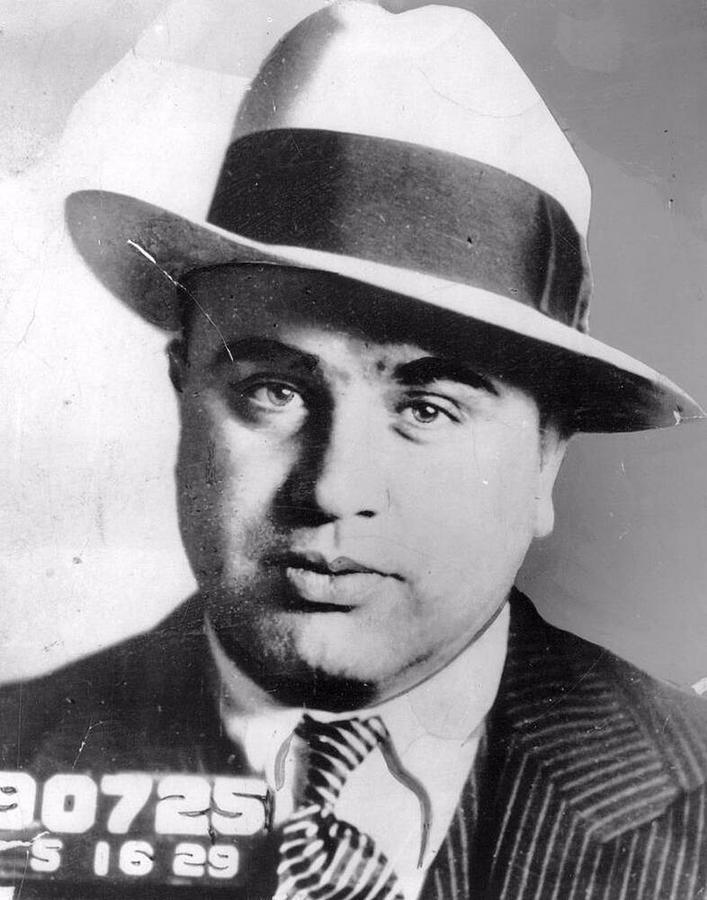 Al Capone Mug Shot Painting by Tony Rubino