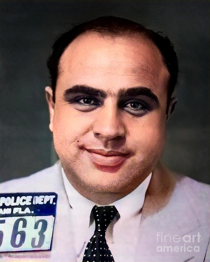 Al Capone Mugshot Colorized 20230613 Photograph by Wingsdomain Art and Photography