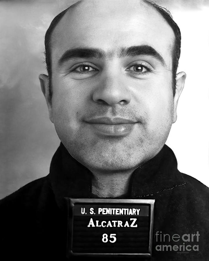 Al Capone San Francisco Alcatraz Mugshot Restored 20230614 Photograph by Wingsdomain Art and Photography