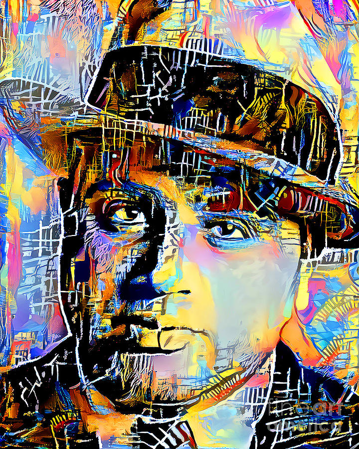 Al Capone Scarface Mafia Crime Boss in Vibrant Contemporary Urban Graffiti 20210724 Photograph by Wingsdomain Art and Photography