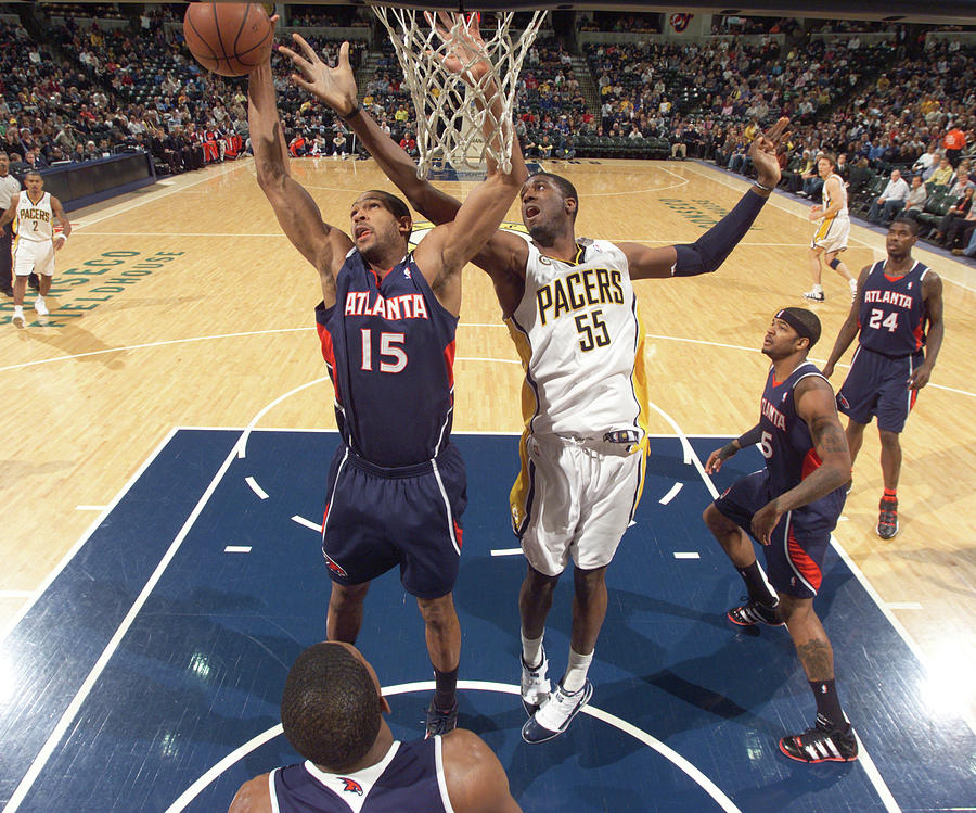 Al Horford and Roy Hibbert Photograph by Ron Hoskins