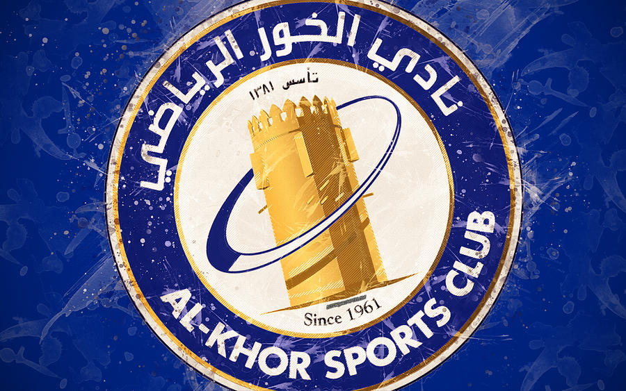 Al Khor Sc 4k Qatari Football Team Artwork Logo Qatar Stars League Q League Emblem Blue Background G Digital Art By Phelp Shawkins