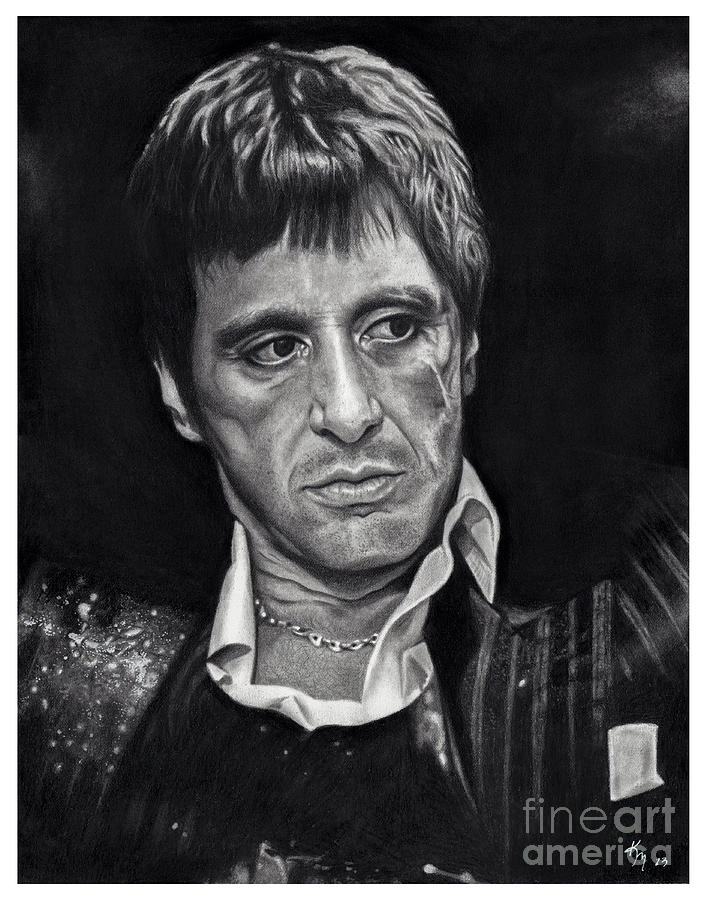 Al Pacino as Scarface Drawing by Krystine Munshower - Fine Art America