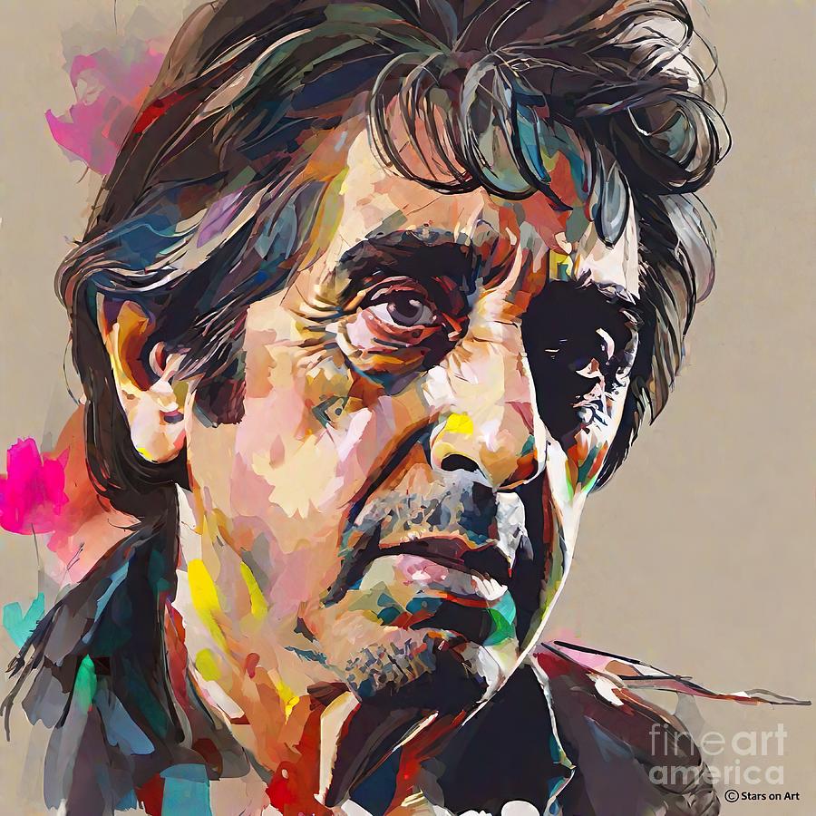Al Pacino Digital Art - Al Pacino digital portrait by Movie World Posters