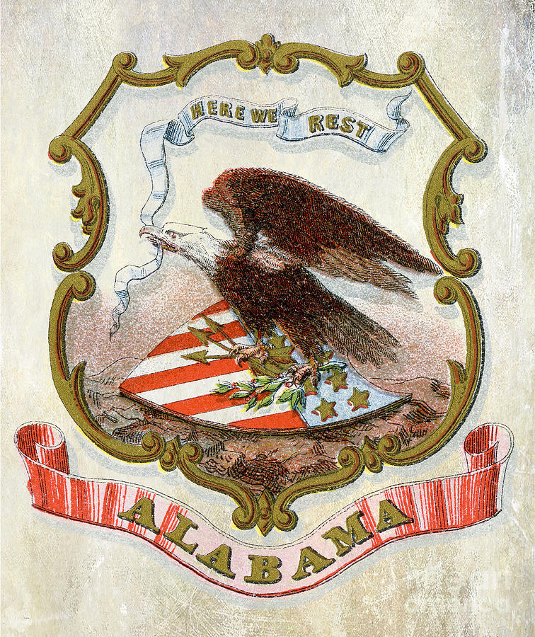Alabama Coat of Arms 1876 Photograph by Jon Neidert