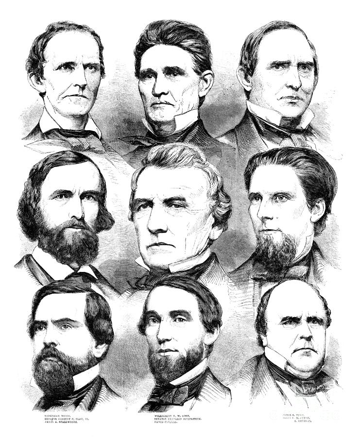 Houston Drawing - Alabama Congressional Delegation, 1861 by Granger