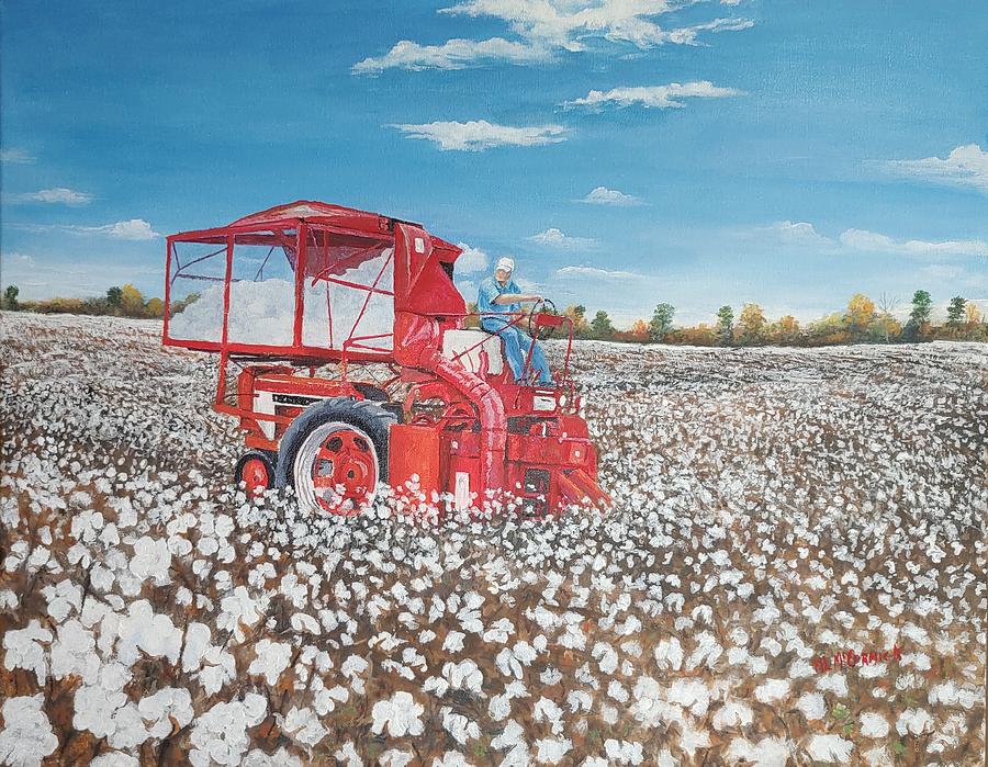 Alabama Fields of White Painting by ML McCormick