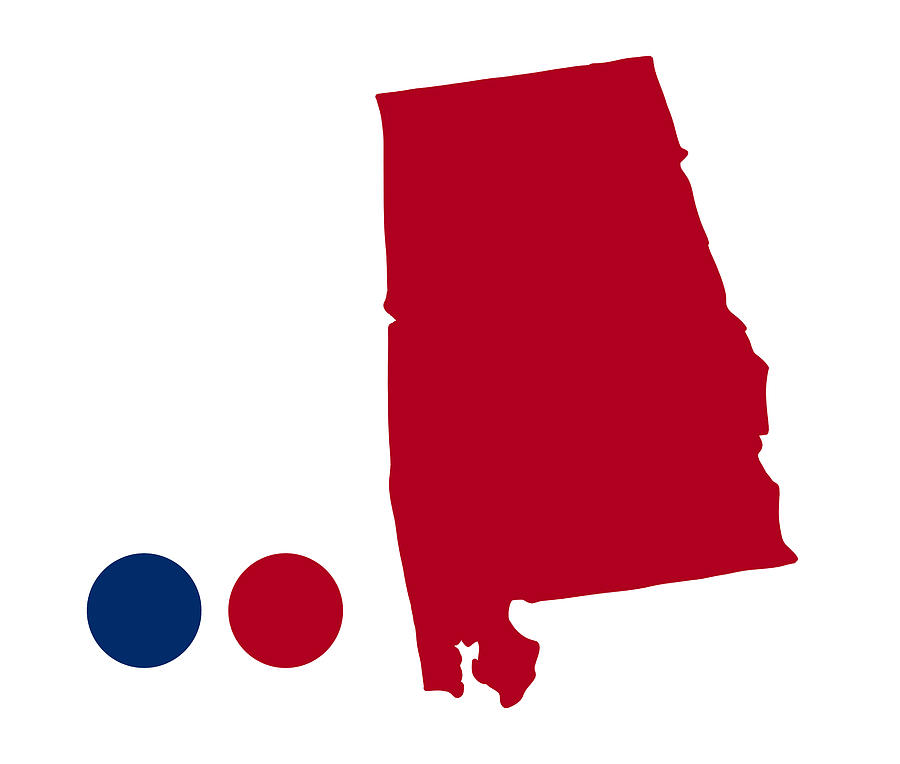 Alabama Map USA Digital Art by Bob Pardue