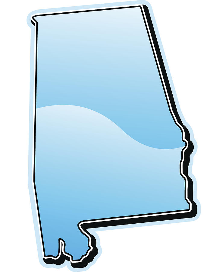 Alabama - Single State Series Drawing by Jc_design Alabama - Single State Series Drawing by Jc_design