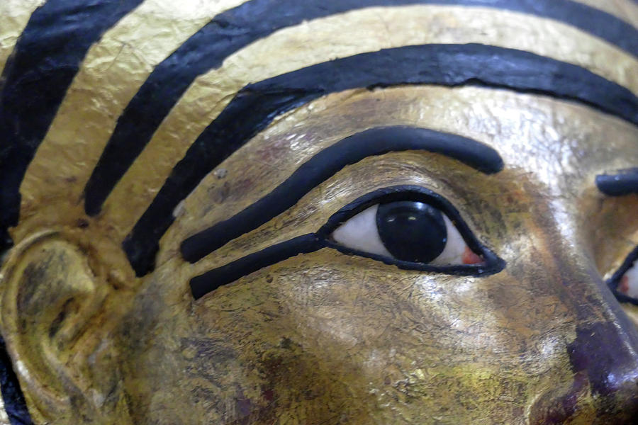 Golden mask of Egyptian mummy #1 Photograph by Steve Estvanik