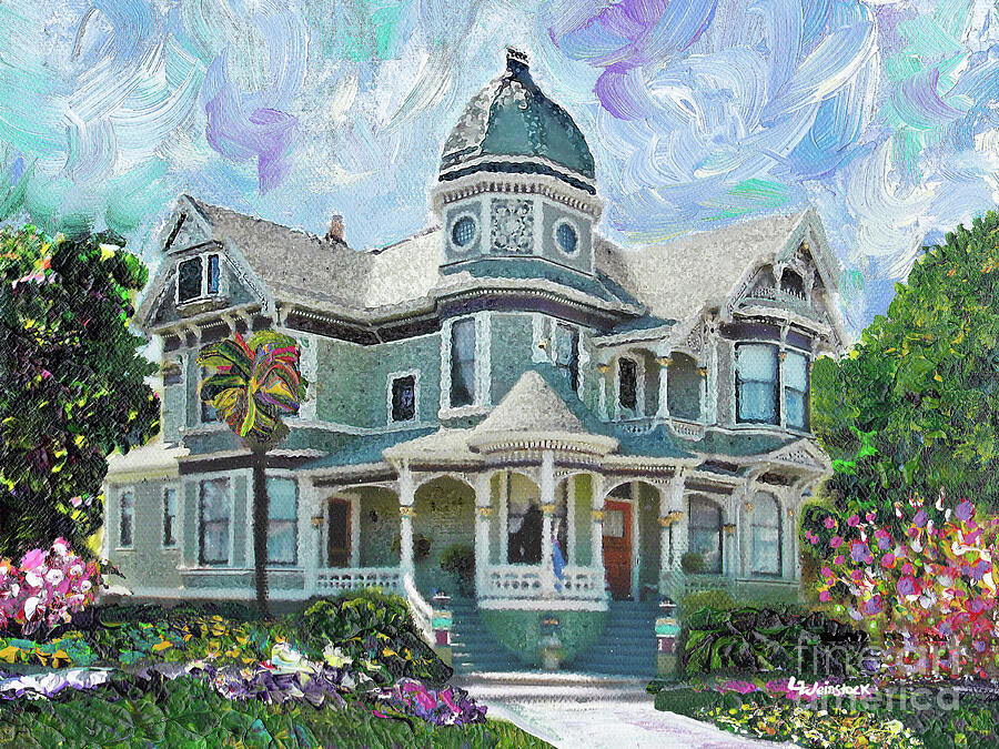Alameda 1893 Brehaut House  Painting by Linda Weinstock