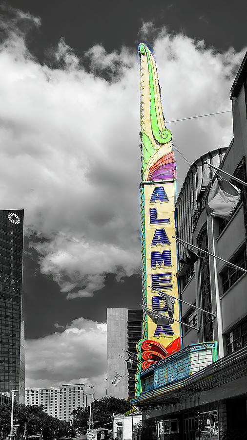 Alameda Theater marquee Digital Art by Joe Houde