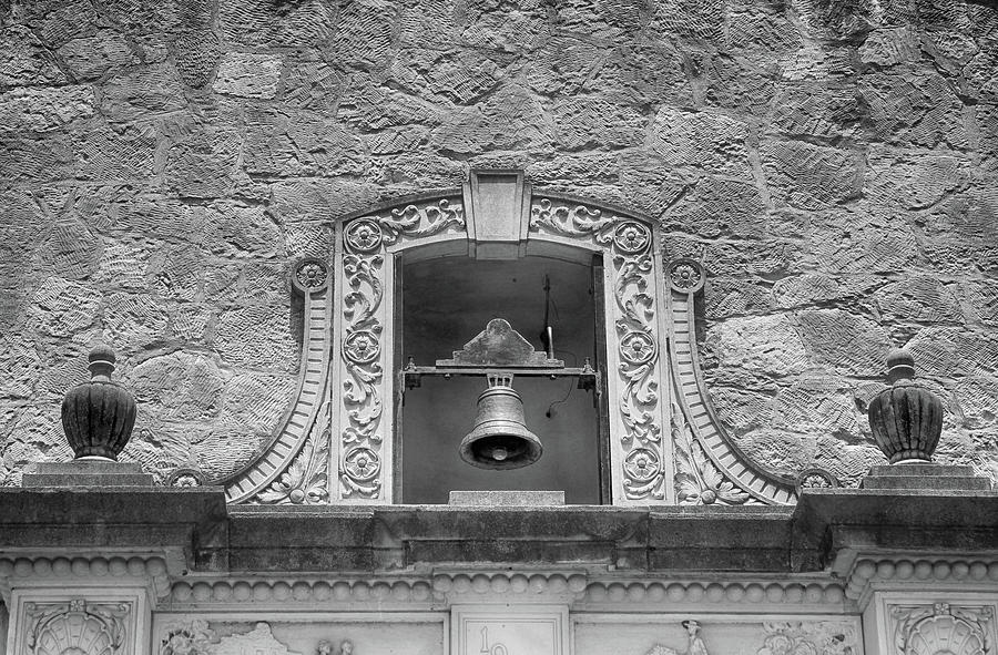 Alamo Bell Tower BW Photograph by Mary Bedy