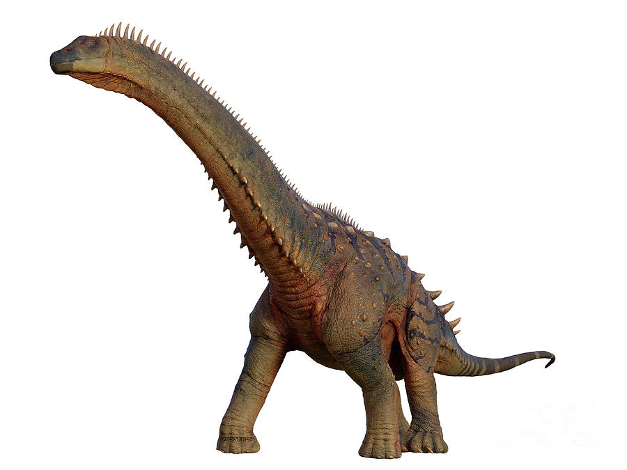 Alamosaurus Dinosaur Walking Digital Art by Corey Ford