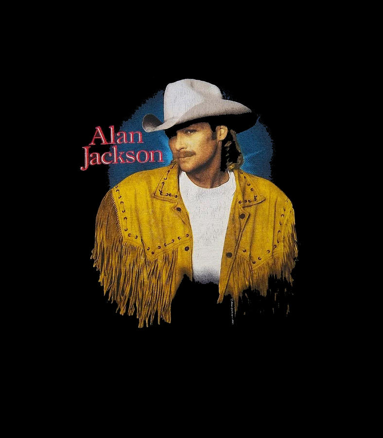 Alan Jackson Fans Music Vintage Drawing by Vie Art - Fine Art America